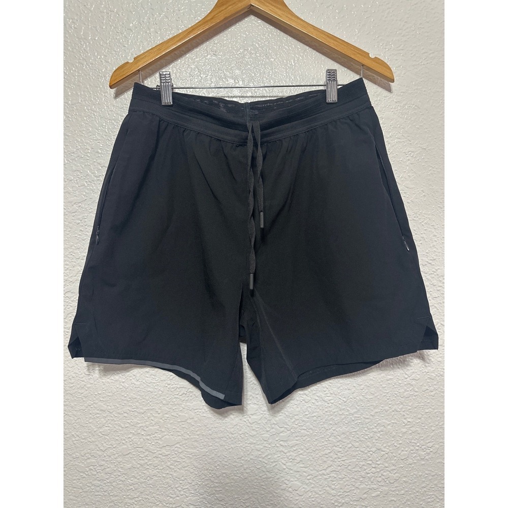 ALPHALETE Athletics Men's Black Training Gym Workout Running Shorts